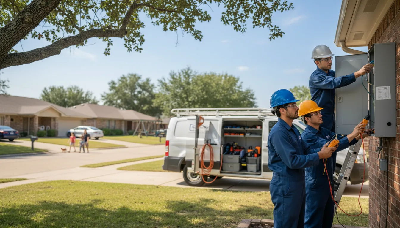 Certified electrician providing emergency electrical services in Meridian, TX